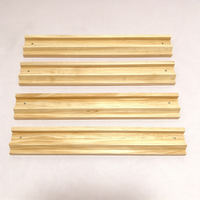 Support de rangement portable en bois de luxe moderne pour tuiles de mahjong à bords droits 50*6*2.5 cm, idéal pour les loisirs et le divertissement