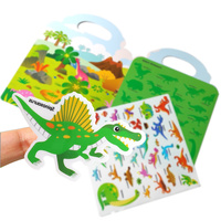 Fabrica Pegatinas de Dinosaurios Personalizadas para Niños, Juguetes para Bebés, Pegatinas Reutilizables de TPE a Prueba de Agua, Pegatinas 3D de Dibujos Animados para Libros