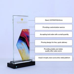मौक 10 पीसी 3 डी लेजर कट एक्रिलिक क्रिस्टल ट्रॉफी के साथ Uv प्रिंटिंग टिकाऊ और पर्यावरण अनुकूल अनुकूलन योग्य - Product Image 4