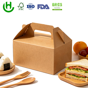 Portabevande e Portavivande in Carta Kraft con Manico, Contenitore Monouso per Asporto, Scatola Combo Ecologica Personalizzabile - Product Image 3