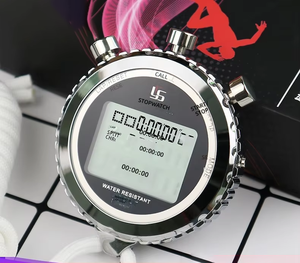 Chronomètre numérique étanche en acier inoxydable à trois rangées pour entraînement sportif sur piste et terrain (10/100 voies) - Product Image 5