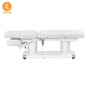 Moda beyaz çift sütun elektrikli yüz spa tam vücut masajı yatak otel spa güzellik odası için - Product Image 3