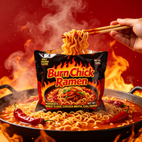 Nouilles Udon Cuites au Blé Dur, Faible en Sodium et en Matières Grasses, Saveur Poulet Épicé, Instantanées en Boîte/Gobelet/en Vrac