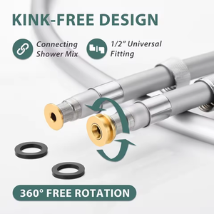 Manguera Flexible para Ducha de Agua Caliente, Accesorios de Baño Cromados, Manguera Flexible para Ducha - Product Image 4