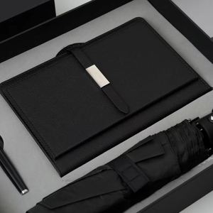 4 in 1 Business VIP Branded Luxury Corporate <b>Gift</b> Promotion Leather Journal <b>Gift</b> <b>Set</b> With Logo Vacuum Cup Notebook With Umbrella - Product Image 6