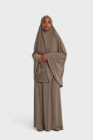 Vente en gros de robes de prière en jersey de haute qualité, khimar abaya en fibre de bambou pour femmes musulmanes