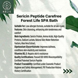 Gel de Ducha con Péptidos de Sericina Bio-Patentados de Marca Privada OEM ODM, Jabón Corporal para Piel Sensible, Certificado ISO 10993, Baño SPA - Product Image 3