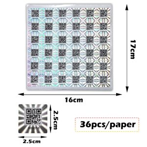Làm xáo trộn hiển nhiên an ninh con dấu Sticker Hologram QR mã nhãn 2D 3D Holographic làm mất hiệu lực bảo hành làm mất hiệu lực nhãn cho khuyến mãi hàng tạp hóa - Product Image 3