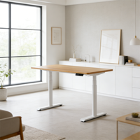 Bureau debout réglable de luxe à double moteur - Table polyvalente pour le bureau, la maison, les jeux et l'usage quotidien