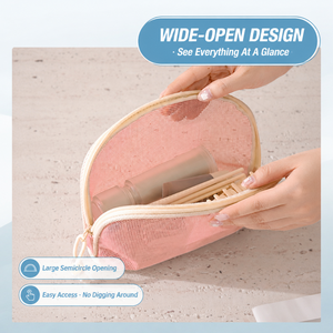 Bolsa <span class=keywords><strong>de</strong></span> <span class=keywords><strong>Maquillaje</strong></span> <span class=keywords><strong>de</strong></span> Malla al por Mayor, Neceser <span class=keywords><strong>de</strong></span> Viaje <span class=keywords><strong>con</strong></span> Abertura Grande, Logotipo Personalizado, Portátil, para Mujeres y Niñas, Soporte para <span class=keywords><strong>Brochas</strong></span> <span class=keywords><strong>de</strong></span> <span class=keywords><strong>Maquillaje</strong></span> y Lavado - Product Image 3