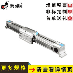 FEBT63-LG1 Cylindre à glissière à courroie synchrone standard européen, type renforcé à rail haut, corps en aluminium, course de 5000 mm - Product Image 3