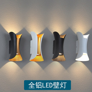 Applique murale LED extérieure étanche à double tête, éclairage haut et bas, projecteur pour villa, cour et poteau de porte - Product Image 5