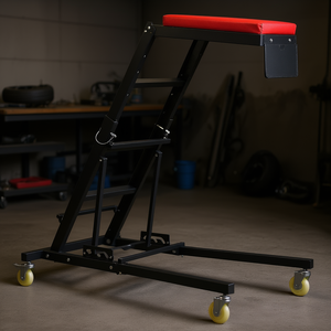 Carretilla elevadora automotriz de alta resistencia, 42.5-64.8 pulgadas, de acero, plegable, capacidad de 400 lb, con ruedas giratorias para reparaciones de garaje - Product Image 2