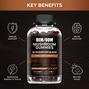 OEM mantar özü Gummies Candies takviyesi Reishi Lions Mane Cordyceps <span class=keywords><strong>Chaga</strong></span> mantar karmaşık Gummies - Product Image 2