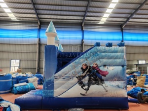 Château Gonflable Princesse Glacé en Gros avec Toboggan et Certification CE pour <span class=keywords><strong>Location</strong></span> de Fêtes d'Enfants - Product Image 4