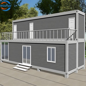 Maisons conteneurs modulaires préfabriquées portables WinFair <span class=keywords><strong>Maroc</strong></span> à faible coût, modernes, mobiles et démontables, maison à 2 étages préfabriquée de 20 pieds - Product Image 3
