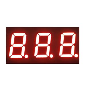 Pantalla LED roja de tres dígitos de alto contraste Venta caliente Cátodo común con garantía de 1 año Excelente valor - Product Image 1