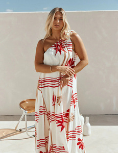 Luxury Fashion Beach Printed <b>Loose</b> Casual Off-shoulder Comfortable Long <b>Dress</b> - Product Image 6