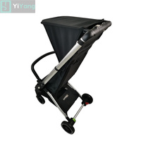 Vente en gros Landau pour bébé en aluminium pliable personnalisé de luxe Poussette bébé 3 en 1 légère avion de voyage avec siège auto