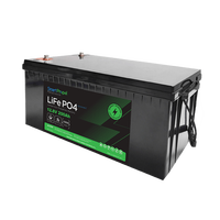 Batteries solaires rechargeables LiFePO4 12,8 V 200 Ah, protection IP65, type divisé avec affichage Bluetooth/LCD