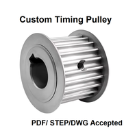 Pulley Timing Aluminium Baja Kustom HTD 3M 5M 8M T5 MXL XL untuk Mesin Pertanian Sesuai Gambar