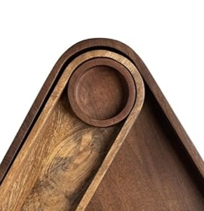 Tasse à thé en bois simple et plateau de collations Vaisselle de restaurant à la maison au meilleur prix d'Inde - Product Image 5
