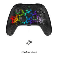Control Inalámbrico BT 2.4G para Switch, Botón Turbo RGB, Botón Programable, Giroscopio de Seis Ejes para PC/ONE/S, Juega