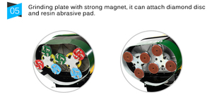 Machine à meuler le béton 220V, polisseuse de sol en béton pour époxy avec aspiration des poussières - Product Image 4