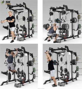 Macchina Smith SK in Acciaio Inossidabile con Pesi <span class=keywords><strong>da</strong></span> 200 kg, Attrezzatura Universale <span class=keywords><strong>per</strong></span> Palestra Domestica <span class=keywords><strong>per</strong></span> <span class=keywords><strong>Esercizi</strong></span> di Fitness Completi - Product Image 3
