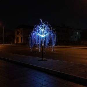 Arbre lumineux LED en fibre optique en plastique, effet ciel étoilé, étanche IP65 pour rues, places, centres commerciaux, hôtels, centres de villégiature, festivals - Product Image 1