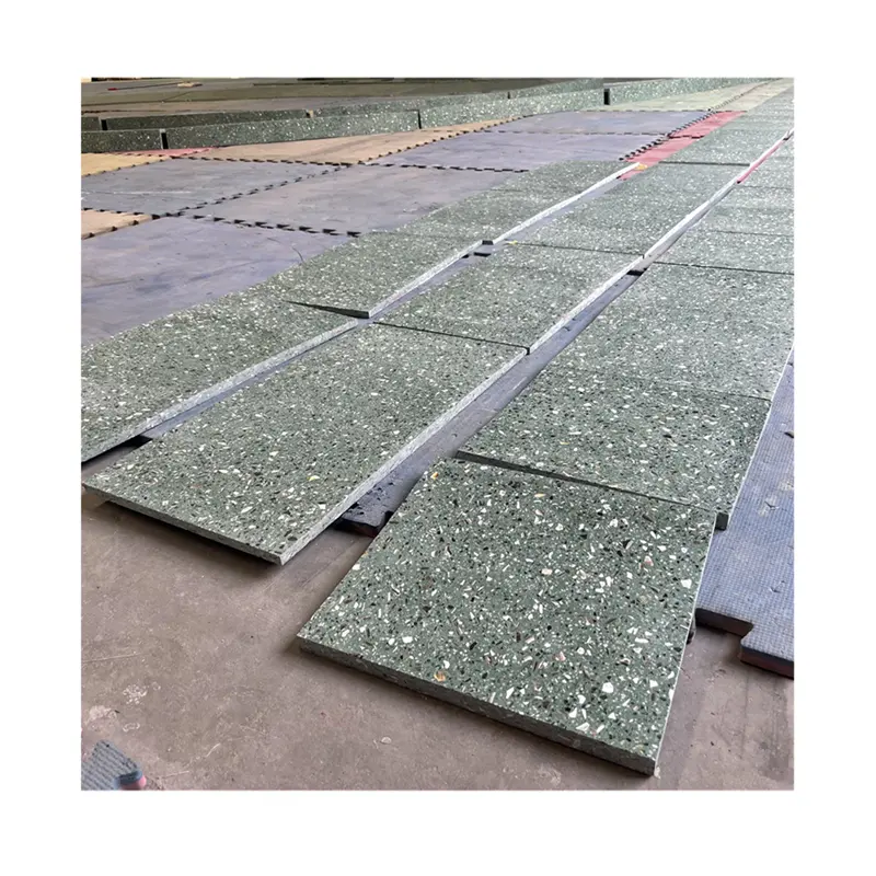 Modern Design Geslepen Groene Terrazzo Vloertegel 24X24 Huisdecoratie