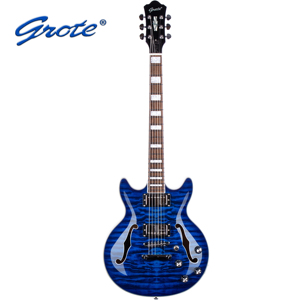<span class=keywords><strong>Guitarra</strong></span> Eléctrica Semihueca Azul GT339-01, <span class=keywords><strong>Guitarra</strong></span> Eléctrica de Jazz, Pastillas Humbucker, para Adultos, <span class=keywords><strong>Guitarra</strong></span> Eléctrica Profesional - Product Image 1