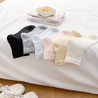 Chaussettes pour femmes en coton doux et confortable de couleur unie, vente en gros d'usine