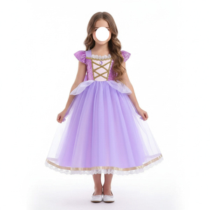 Costume da Principessa Rapunzel Viola per Bambine, per Feste di Compleanno, Halloween, Pasqua, Carnevale, Vestito Elegante per Feste - Product Image 5