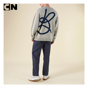 Pull en laine surdimensionné décontracté pour homme certifié GRS, anti-boulochage, 360g, respirant, séchage rapide, hiver - Product Image 4