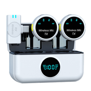 Máy ảnh Video Studio máy ảnh không dây cổ áo-clip <span class=keywords><strong>Microphone</strong></span> từ nút hút loại giảm tiếng ồn tiktok đài phát thanh Micro - Product Image 2