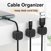 Organisateur de fil de câble de souris magnétique Clip de protection de câble de bureau Enrouleur de cordon Prise de rangée Fixe USB Support de ligne de charge Aimant