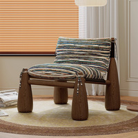 Fauteuil de baseball design en bois massif, style Mid-century Modern, pour salon, fauteuil individuel décontracté, mobilier de maison