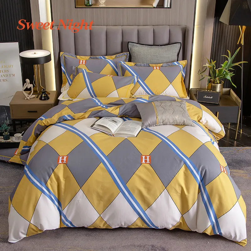 Bed Sheet Luxury Bedding Set Single Size Home Luxury 100% Cotton Bedding Sets
