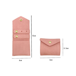 Sac de rangement portable personnalisé en microfibre multi-cinétique pour bijoux, conteneur de rangement en microfibre pour boucles d'oreilles et colliers, logo imprimable - Product Image 4