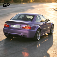 Pare-chocs arrière en plastique PP style M-Tech pour BMW E46 berline 4 portes avec diffuseur à sortie simple, trou PDC en option