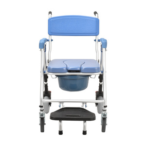Chaise de toilette Awesomeshower avec roulettes, capacité de 250 kg, pour personnes âgées et handicapées, équipement de sécurité pour la salle de bain - Product Image 2