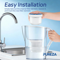 Filtro de Agua para Jarra PUREZA con Certificación NSF, de Larga Duración, Portátil, Manual, Reemplaza el Agua y la Hace Más Segura para Uso en Exteriores
