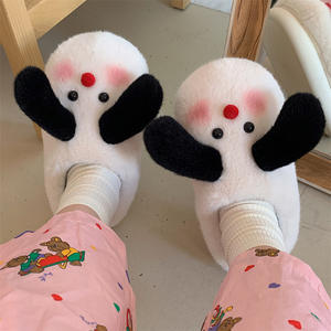 Hiver Fantaisie Mignon Maison Pantoufles Fourrure Antidérapant Intérieur PVC <span class=keywords><strong>Chien</strong></span> Cartoon Fuzzy Chambre Animal pantoufles <span class=keywords><strong>pour</strong></span> Femmes Filles - Product Image 6