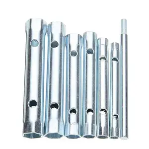 10 Chiếc Cờ Lê Hộp Hình Ống Hệ Mét 6-22Mm Cờ Lê Thanh Ống Bugi Cho Ống Sửa Chữa Ô Tô Hai Đầu Bằng Thép