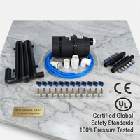Système complet de massage par jets d'air pour spa, kit de jets d'air pour bain à remous de qualité industrielle, kit de bain à remous universel avec filetage 100 % anti-reflux