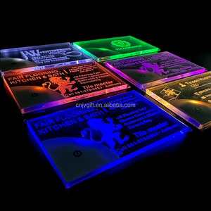 Custom LED Flashing Business Card Acrylic Cut <strong>Invitations</strong> Business Name <strong>Party</strong> Decorations Flashing LED Name Business Card - Product Image 4