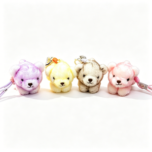 Portachiavi Orsetto Mini Peluche Carino con 50g di Palline Pesanti, Morbido Ciondolo per Borsa a Forma di Animale Imbottito - Product Image 1