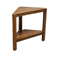 Meilleures ventes : Banc de douche d'angle imperméable à 2 niveaux, Chaise de douche d'angle en bois, Repose-pieds de spa, Tabouret de rasage pour salle de bain