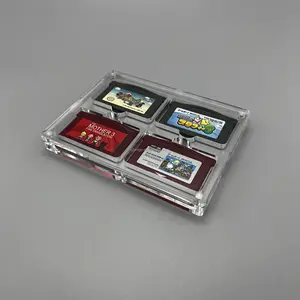 Акриловый Магнитный игровой чехол с 4 слотами для GBA GB GBC Game Boy, защитный картридж